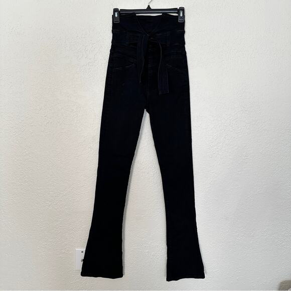 Mother Triple Stack Runaway Jean In Not Guilty Black 24 - Picture 2 of 9